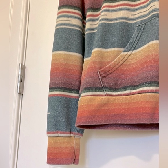 Aviator Nation Green Blue Bolt Stitch Hoodie - Unisex Small (blue/rainbow) - Picture 5 of 15